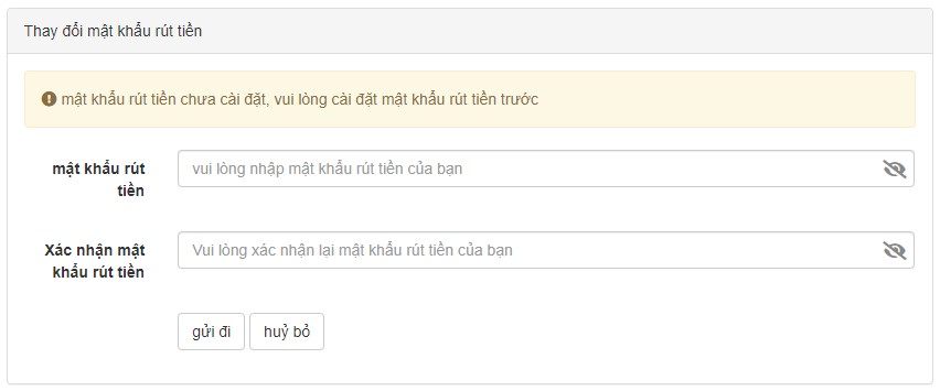 Hướng dẫn bạn cài mật khẩu rút tiền J88